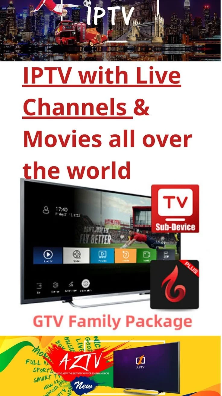 IPTV streaming service providing live channels and movies worldwide