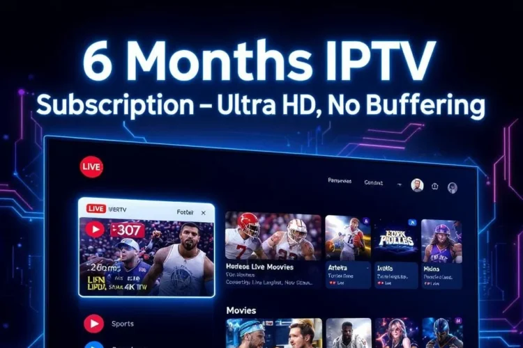 Premium IPTV subscription with 4K UHD, live sports, and movies.