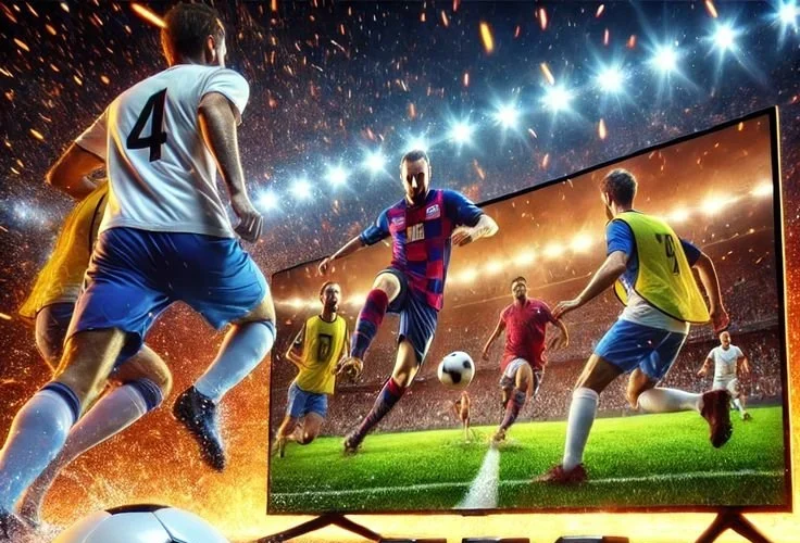 A user enjoying high-definition 4K streaming on a large screen TV